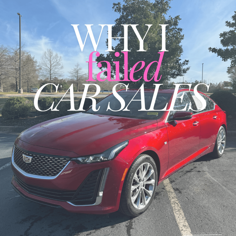 Why I failed car sales